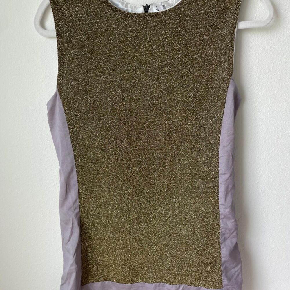 American-vintage Women's Gold and Purple Dress
